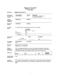 Appendix H- Afghanistan Overview Program of Instruction