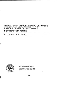 The Water Data Sources Directory of the National Water Data Exchange Northeastern Region