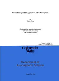 Chaos Theory and Its Application in the Atmosphere