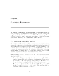Chapter 4 Symmetric Encryption