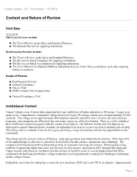 Context and Nature of Review