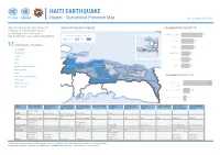 HAITI EARTHQUAKE UNDAC Nippes - Operational Presence Map As of August 20 2021