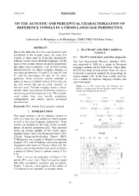On the Acoustic and Perceptual Characterization of Reference Vowels in a Cross-Language Perspective