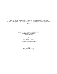 Composition of Dung Beetle Communities in a Tropical Montane Forest Alters the Rate of Dung Removal More Than Species Diversity Alone