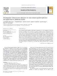 Development of Fluorescent Substrates for Microsomal Epoxide Hydrolase