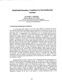 Fluid/Solid Boundary Conditions in Non-Isothermal Systems