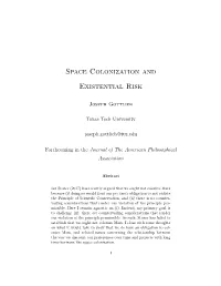 Gottlieb Space Colonization and Existential Risk
