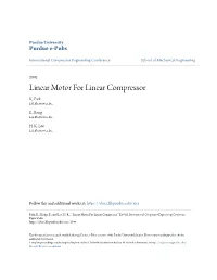 Linear Motor for Linear Compressor K