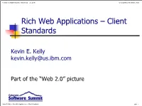 Rich Web Applications – Client Standards