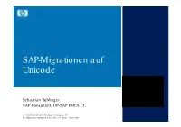 SAP-Migrationen Auf Unicode