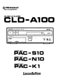 T:T4c -K 1 PANEL FACILITIES ~ PACK RELEASE BUTTON CD STOP OPEN/CLOSE BUTTON ( : ) LD STOP OPEN/CLOSE BUTTON (