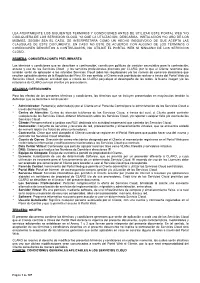 Terminos Y Consideraciones S