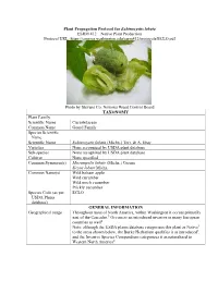 Draft Plant Propagation Protocol