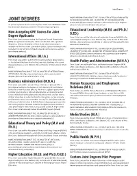 Joint Degrees 1