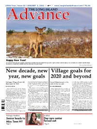 New Decade, New Year, New Goals Village Goals for 2020 and Beyond