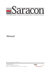 Saracon Manual