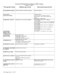 Therapeutic Classes Additions (Preferred) Removals (Non-Preferred)