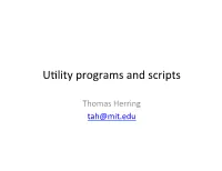 Uulity Programs and Scripts