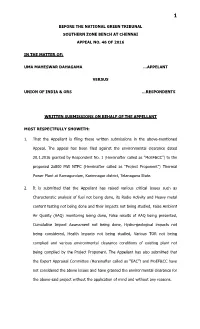 Written Submissions on Behalf of the Appellant