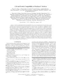 Cell and Protein Compatibility of Parylene-C Surfaces