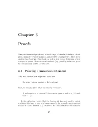 Chapter 3 Proofs