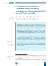Contributions to the Taxonomy of Trachelyopterus (Siluriformes): Comparative Cytogenetic Analysis in Three Species of Auchenipteridae