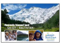 Gilgitgilgit -- Baltistanbaltistan
