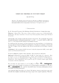 Green-Tao Theorem in Function Fields 11