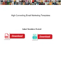 High Converting Email Marketing Templates