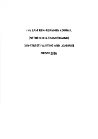 Netherlee and Stamperland Waiting and Loading Restrictions