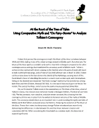 At the Root of the Tree of Tales: Using Comparative Myth and "On Fairy-Stories" to Analyze Tolkien's Cosmogony