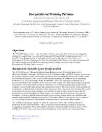 Computational Thinking Patterns