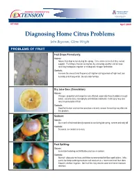 Diagnosing Home Citrus Problems John Begeman, Glenn Wright