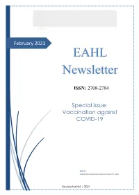 EAHL Newsletter