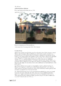 Villa Significance Level: Local