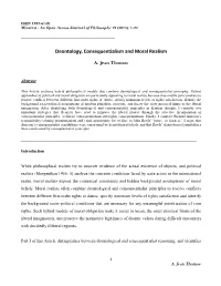 Deontology, Consequentialism and Moral Realism