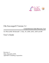File Scavenger User Guide