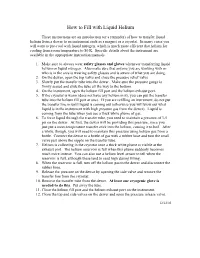 How to Fill with Liquid Helium