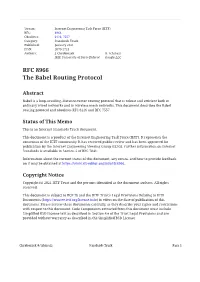 RFC 8966: the Babel Routing Protocol