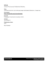 Two Genre and Form Lists for Moving Image and Broadcast Materials: a Comparison