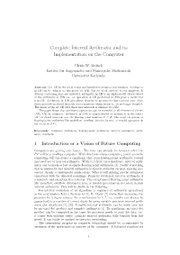 Complete Interval Arithmetic and Its Implementation on the Computer