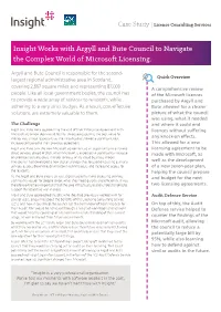 Insight Works with Argyll and Bute Council to Navigate the Complex World of Microsoft Licensing