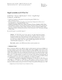 Rapid Variability in S5 0716+714 ∗