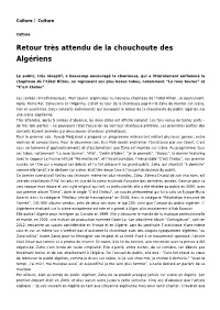 Retour Très Attendu De La Chouchoute Des Algériens