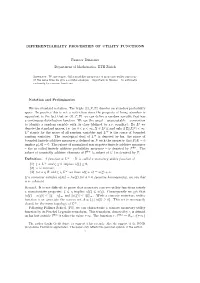 DIFFERENTIABILITY PROPERTIES of UTILITY FUNCTIONS Freddy