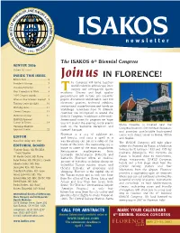 Joinus in FLORENCE! Editor’S Note