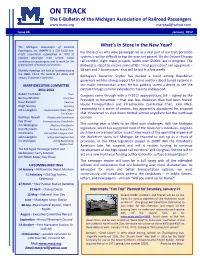 ON TRACK the E-Bulletin of the Michigan Association of Railroad Passengers Marprail@Yahoo.Com
