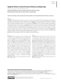 Symptom Pattern in Colorectal Cancer Patients According To