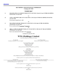 WNS (Holdings) Limited (Exact Name of Registrant As Specified in Its Charter)