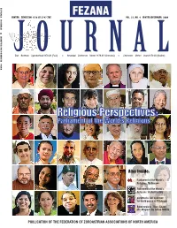 FEZANA Journal Do Not Necessarily Reflect the Views of FEZANA Or Members of This Publication's Editorial Board